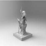 A125 - the legendary character design, The lonely Nun female statue, STL 3D model design print download files