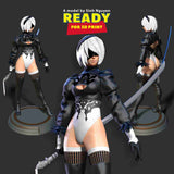 MN047 - Games character design, 2B from Automata , 3d stl print files