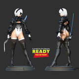 MN047 - Games character design, 2B from Automata , 3d stl print files