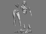 B500 - Comic character design stl file, The cute NSFw Superwomen, 3d stl file dropbox instant download files