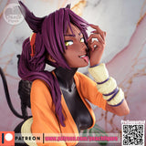 MN091 - NSFW Anime character , Bleach , yoruichi shihoin figure, 3d stl instant download files.