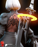 N025 - Games character design stl, 2B from Nier Automata, 3d stl instant download dropbox files