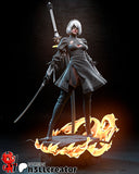 N025 - Games character design stl, 2B from Nier Automata, 3d stl instant download dropbox files