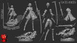 N025 - Games character design stl, 2B from Nier Automata, 3d stl instant download dropbox files