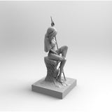 A125 - the legendary character design, The lonely Nun female statue, STL 3D model design print download files