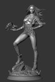 S005 - Comic Character design,  WM The Witch STL, STL 3D Model Print download file