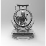 S002 - Samurai girl character design, The Re-Konnect Vignette Samurai Girl statue - STL 3D Model Print download files