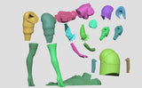 MN093 - Games female character, Automata 2B, 3d stl file instand download