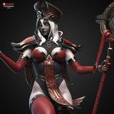TU069 - Games Female character design,Sally Whitemane Warcraft V2 3D Printer Files, 3d stl resin print download files