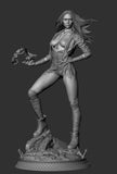 S005 - Comic Character design,  WM The Witch STL, STL 3D Model Print download file