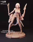 M412 - Concept character design file, the bow girls, 3D stl file dropbox instant download