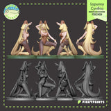 TU107 - Female Character design,Pokemon - Cynthia (Lopunny),3d STL resin print download files