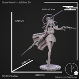 TU083 - Female Character design,Ouro Kronii - Hololive,3d STL resin print download files