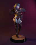 B208 - Comic character design, Nsfw Dcs female character Raven, 3d model stl instant download link