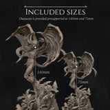 MN064 - Female character design, Rylana the Succubus, 3d stl print files