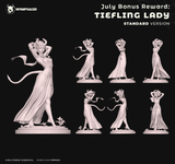 TU034 - NSFW Female character design,🗿 Tiefling Lady, 3D Printer Files, 3d STL resin print download files