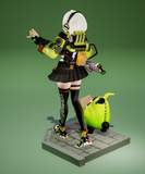TU104 - Female Character design,Anby Demara from the game Zenless Zone Zero,3d STL resin print download files