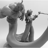 A086 - Cartoon character design, the Disnay Character, The Princess Jusmine and The blue, STL 3D model design print file
