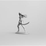 B165 - Games Character design, japanese nier girl with big katana, STL 3D model design print download file