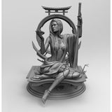 S002 - Samurai girl character design, The Re-Konnect Vignette Samurai Girl statue - STL 3D Model Print download files