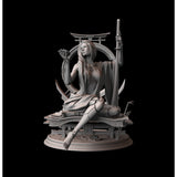 S002 - Samurai girl character design, The Re-Konnect Vignette Samurai Girl statue - STL 3D Model Print download files