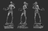 S005 - Comic Character design,  WM The Witch STL, STL 3D Model Print download file