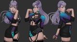 B202 - games character design, Evelynnn From KDA, 3d stl model design download file link