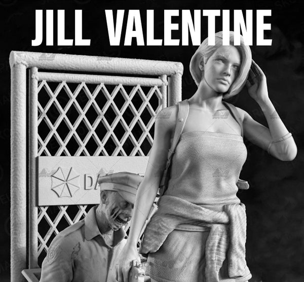 B050 - 1559-Jill Valentine from Resident Evil Version 2, STL 3D Model design print