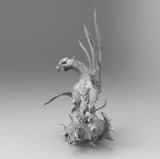 A148 - Mythical Legendary creature dragon, Feather Dragon, STL 3D model design print download files