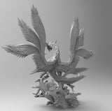 A148 - Mythical Legendary creature dragon, Feather Dragon, STL 3D model design print download files