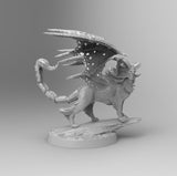 A144 - Mythical creature Manticore, STL 3D model design download print files