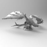 A151 - The Red Dragon design statue, Legend dragon, STL 3D model design print download file