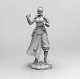 E301 - Samurai character design, The Samurai girl with katana statue, STL 3D model design print download files