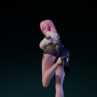 MN042- NSFW games character design, Tsukishiro Yanagi in Zenless Zone Zero, 3d stl print files
