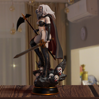MN100 - Comic character design, The Lady Death, 3d stl instant download files