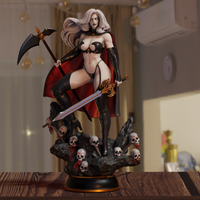 MN100 - Comic character design, The Lady Death, 3d stl instant download files