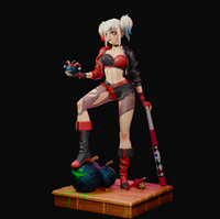MEI117 - Comic character design, Harley Quinn from DC, 3d stl print download files