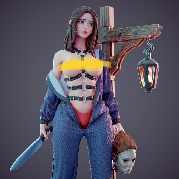 MN023 - Fantasy character design, NSFW Halloween, 3d stl resin print download files
