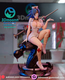 N038 - Female Character design, The Valentine Skullgirls , 3D Stl model design instant download link