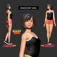MN052 - Female character design, The Innocent girl, 3d stl print files