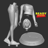 MN052 - Female character design, The Innocent girl, 3d stl print files