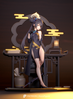MN059 - Games character design, Blue Archive Ryuuge Kisaki Chinese Dress, 3d stl print files