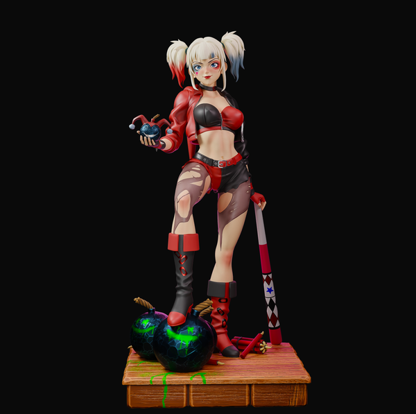 MEI117 - Comic character design, Harley Quinn from DC, 3d stl print download files