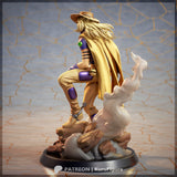 Gyro Zeppeli fanart figure from JoJo's Bizarre Adventure: Steel Ball Run - High Detail Character for Resin Printing, 3d stl file print download ( Y034 )