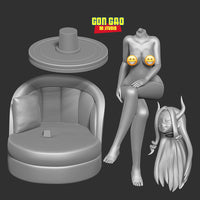 MN063 - NSFW anime character, The Mount Lady naked, 3d stl print files
