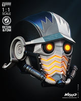 NW010 - Marvel Character design, Guardians of the Galaxy Lord Star helmet, 3d STL print files
