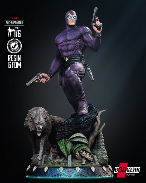 MAN120 - Legendary Character design, The Phantom ，3d STL resin print download files