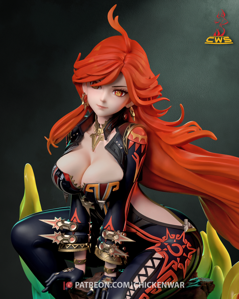 TU113 - NSFW Female Character design，Genshin Impact - Mavuika，3d STL resin print download files
