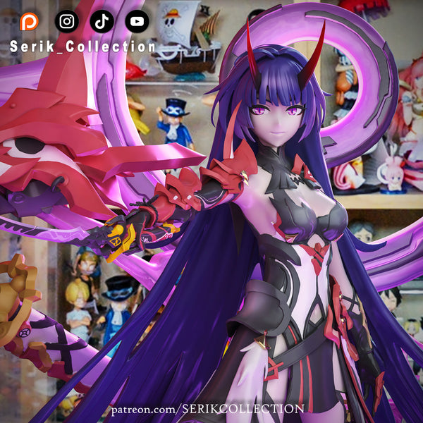TU086 - Female Character design，Herrscher of Thunder Raiden Mei ，3d STL resin print download files
