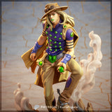 Gyro Zeppeli fanart figure from JoJo's Bizarre Adventure: Steel Ball Run - High Detail Character for Resin Printing, 3d stl file print download ( Y034 )